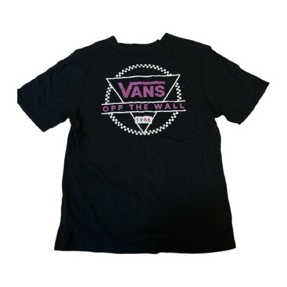 ✨ Vans Boys Black Custom Fit T-Shirt ✨ - Picture 2 of 3